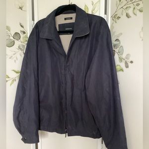 CLAIBORNE Mens microfiber jacket navy Sz L